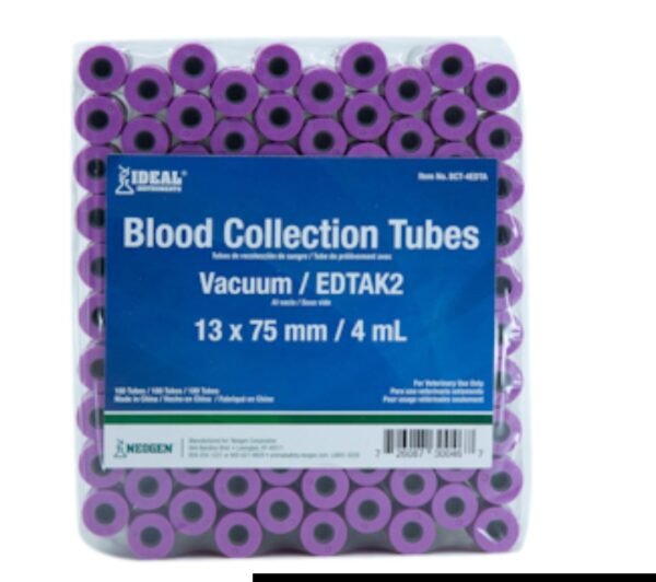 Tubos de extracción de sangre, EDTA (tapón morado)