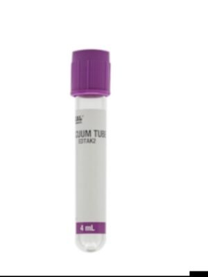 Tubos de extracción de sangre, EDTA (tapón morado)